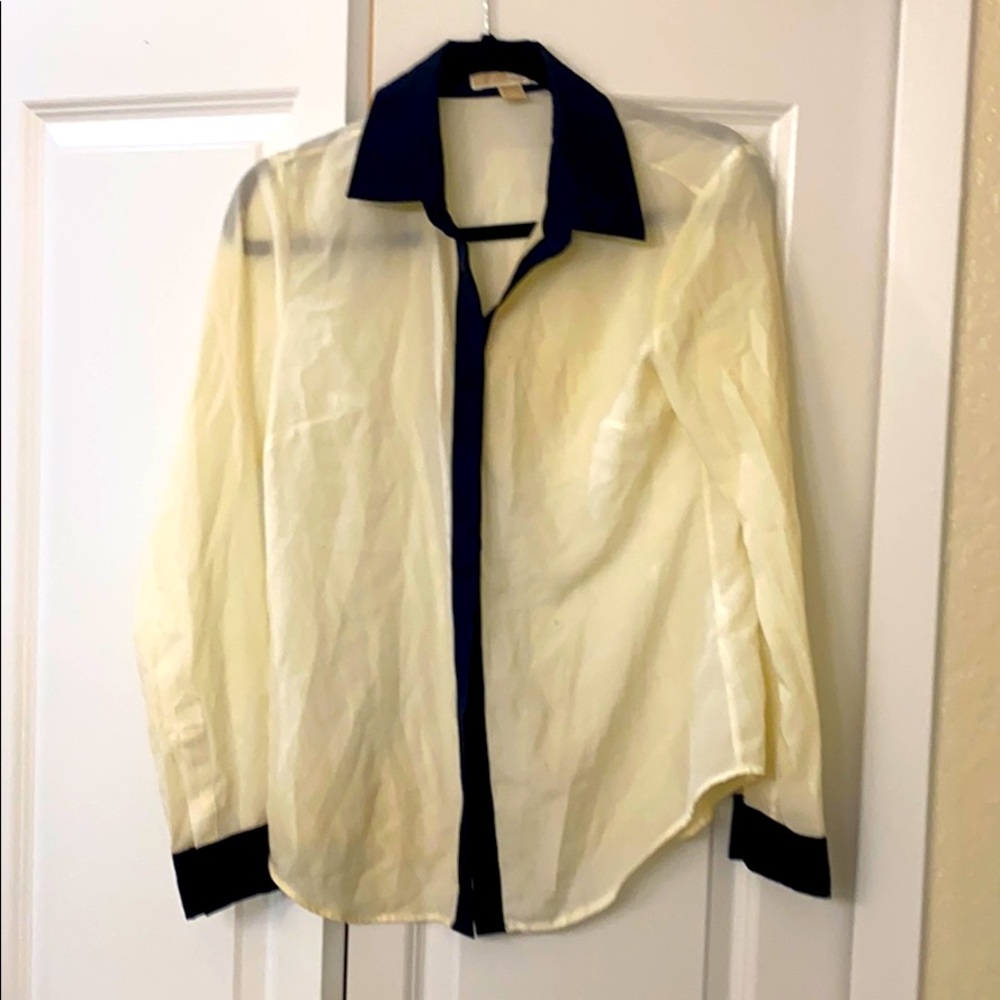 Michael Kors black and white button up